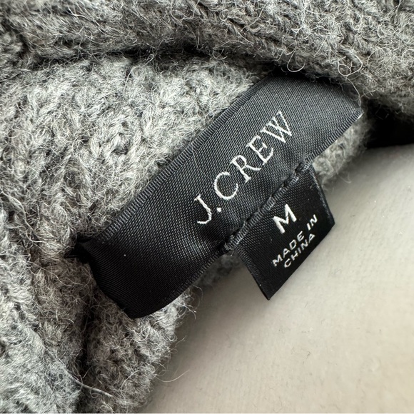 J. Crew Cocoon Knit Sweater Blazer Button Heather Graphite Gray Grey Medium M - Picture 7 of 11